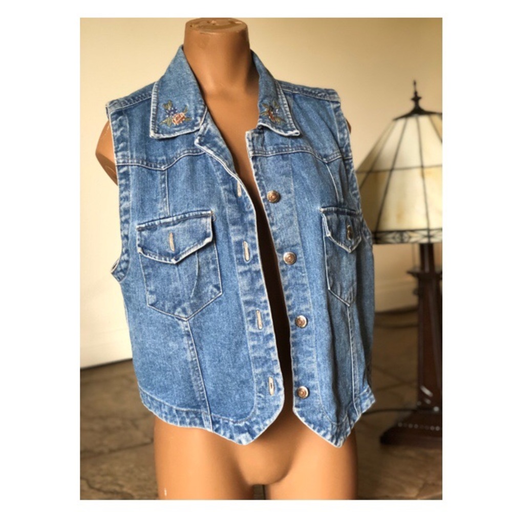 Thrift store find denim vest